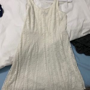 White fit and flare dress